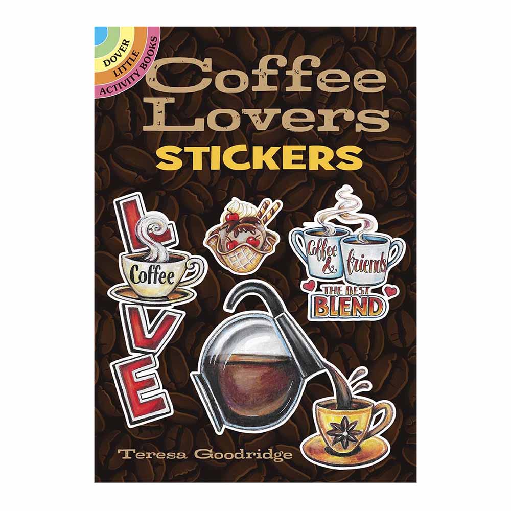 Dover, Stickers, Art & School, Little Sticker Book, Coffee Lovers, 588631